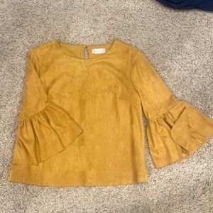 Altar’d State Gold/Tan Sueded shirt NWT M